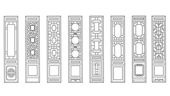 镇宁喜迎门中式花格CAD设计图样式大全